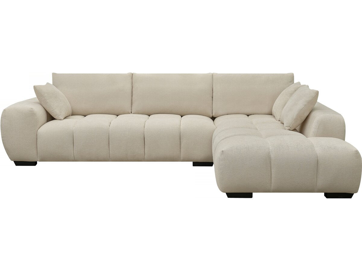 Divano angolare in tessuto "Monceau" - 3 posti - Beige