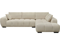 Divano angolare in tessuto "Monceau" - 3 posti - Beige