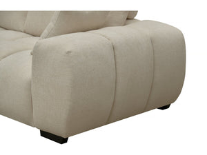 Divano angolare in tessuto "Monceau" – 3 posti – Beige