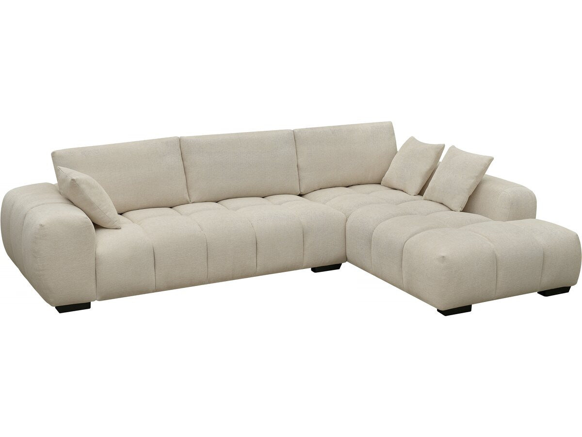 Divano angolare in tessuto "Monceau" - 3 posti - Beige