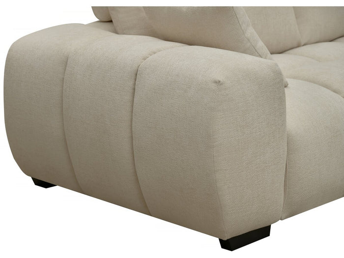 Divano angolare in tessuto "Monceau" - 3 posti - Beige