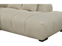 Divano angolare in tessuto "Monceau" - 3 posti - Beige