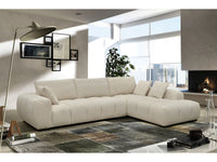 Divano angolare in tessuto "Monceau" - 3 posti - Beige