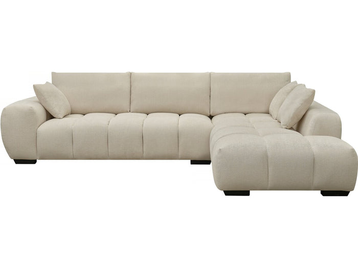 Divano angolare in tessuto "Monceau" - 3 posti - Beige