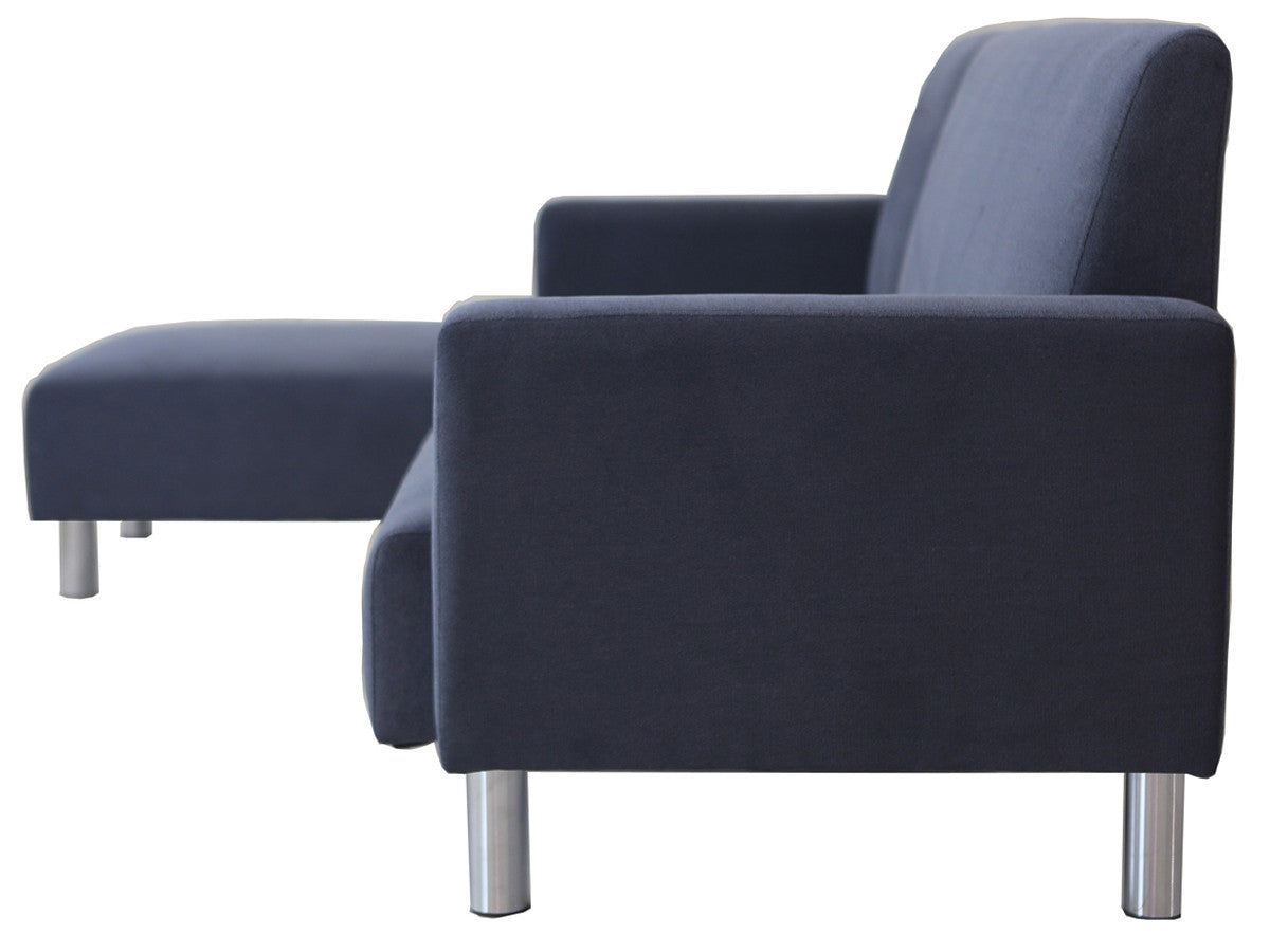 Divano angolare in tessuto reversibile RIO - 4 posti -Grigio