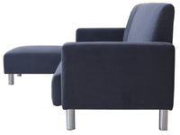 Divano angolare in tessuto reversibile RIO - 4 posti -Grigio