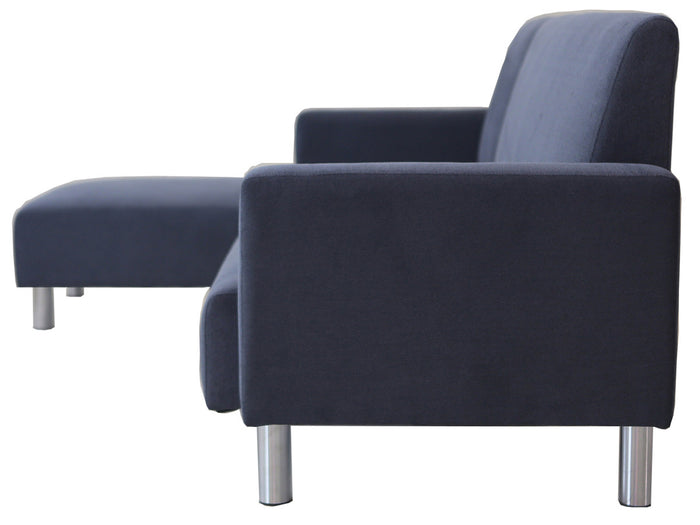 Divano angolare in tessuto reversibile RIO - 4 posti -Grigio