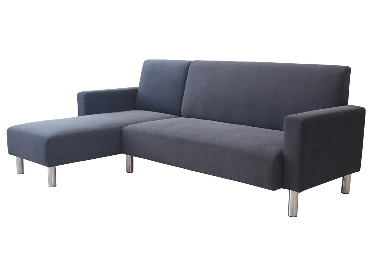 Divano angolare in tessuto reversibile RIO - 4 posti -Grigio