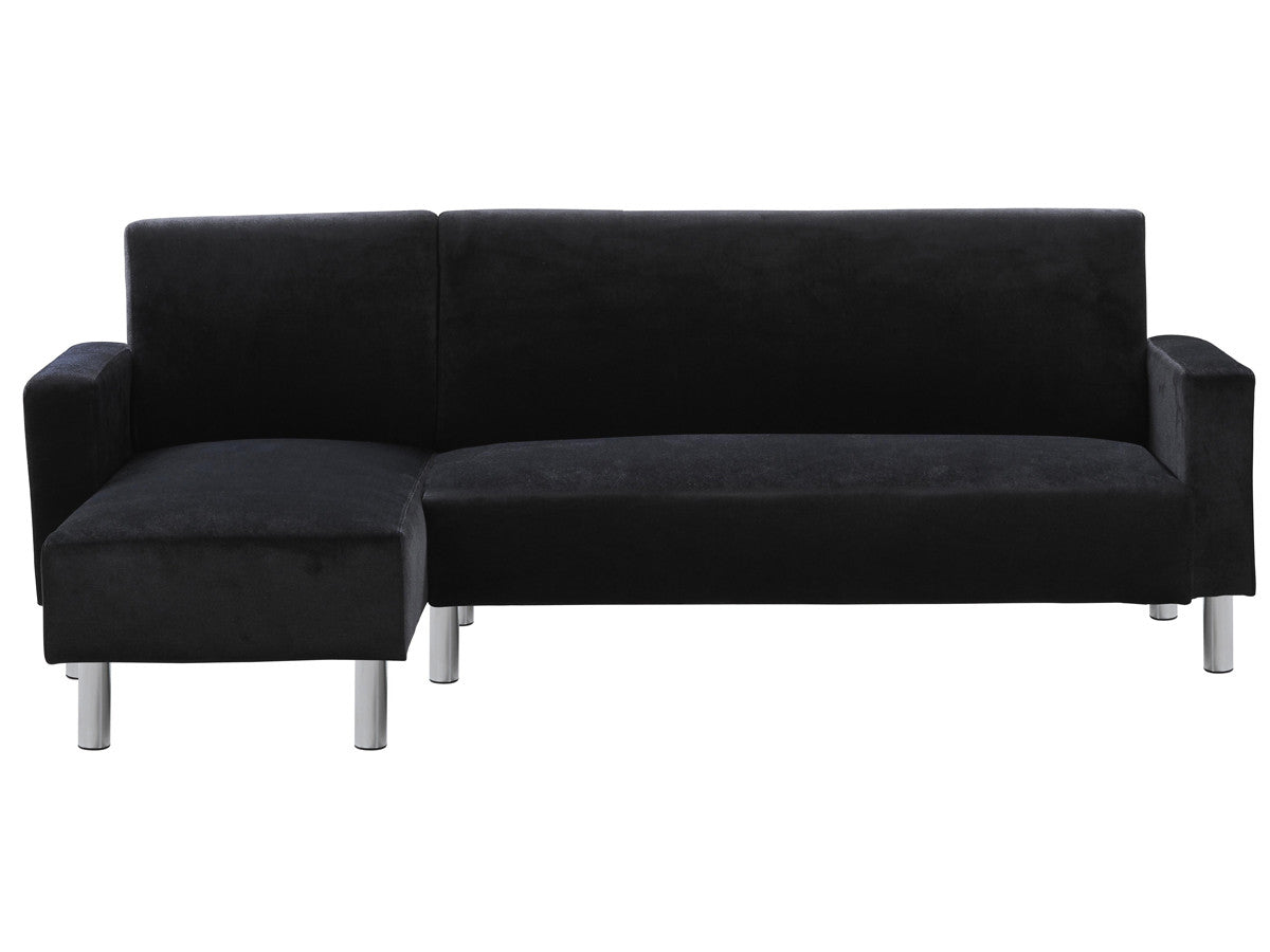 Divano angolare in tessuto reversibile RIO - 4 posti-Nero