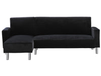 Divano angolare in tessuto reversibile RIO - 4 posti-Nero
