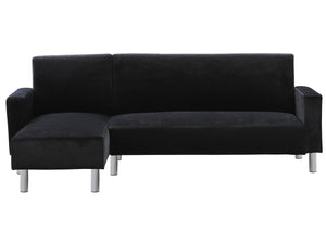 Divano angolare in tessuto reversibile RIO - 4 posti-Nero