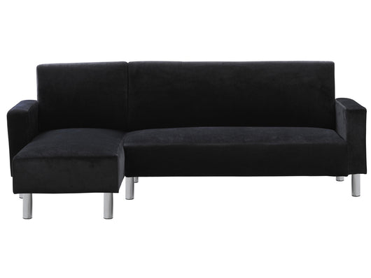 Divano angolare in tessuto reversibile RIO - 4 posti-Nero