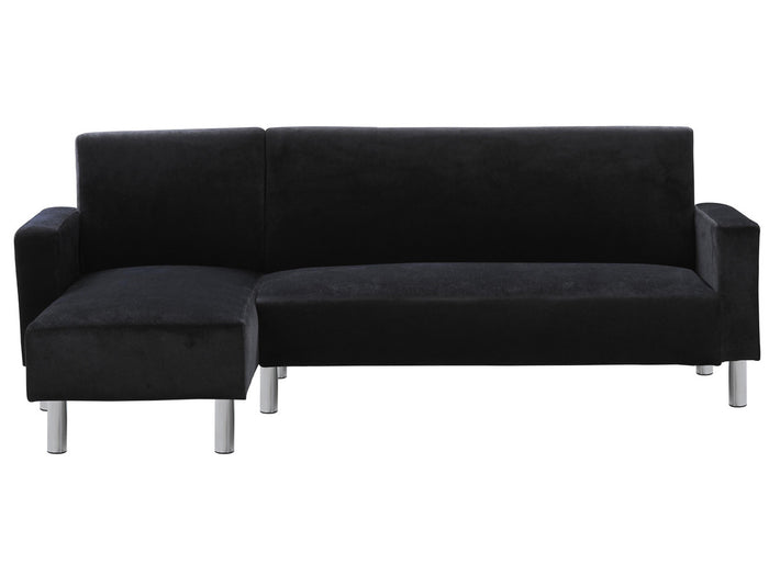 Divano angolare in tessuto reversibile RIO - 4 posti-Nero