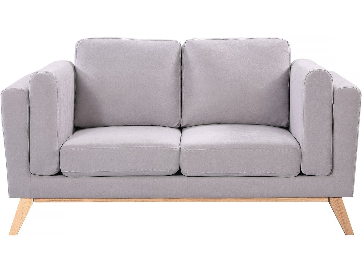 Divano fisso "Elizabeth" - 165 x 87 x 84 cm - 2 posti - Grigio chiaro