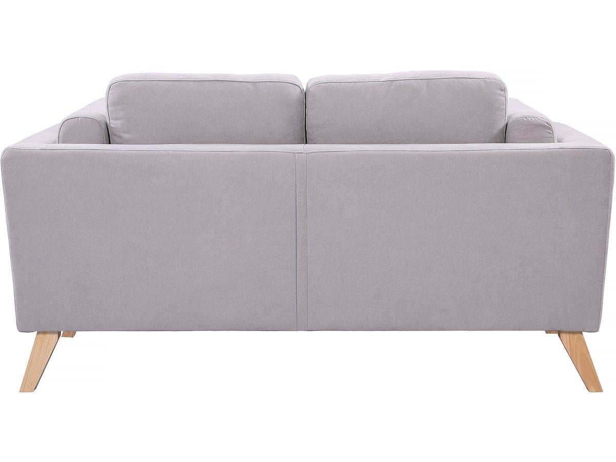 Divano fisso "Elizabeth" - 165 x 87 x 84 cm - 2 posti - Grigio chiaro