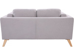 Divano fisso "Elizabeth" - 165 x 87 x 84 cm - 2 posti - Grigio chiaro