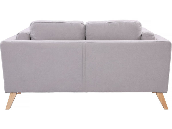 Divano fisso "Elizabeth" - 165 x 87 x 84 cm - 2 posti - Grigio chiaro