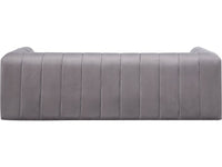 Divano in velluto a 3 posti "Victor Hugo" - 240 x 90 x 76 cm - Grigio