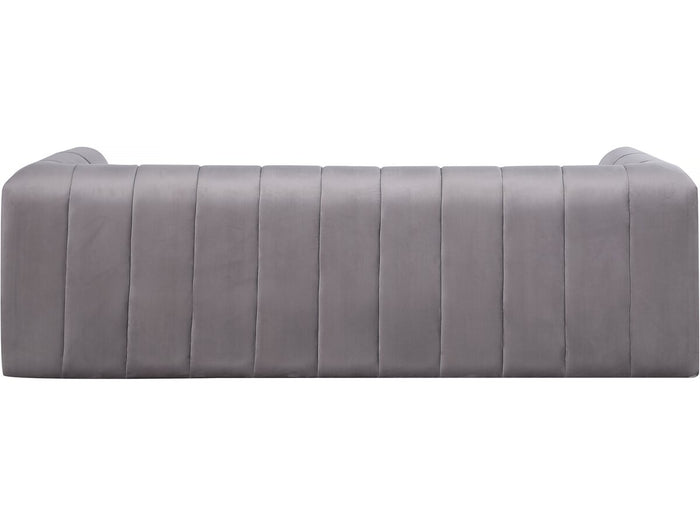 Divano in velluto a 3 posti "Victor Hugo" - 240 x 90 x 76 cm - Grigio