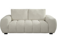 Divano in tessuto ciniglia "Cambon" - 3 posti - Beige