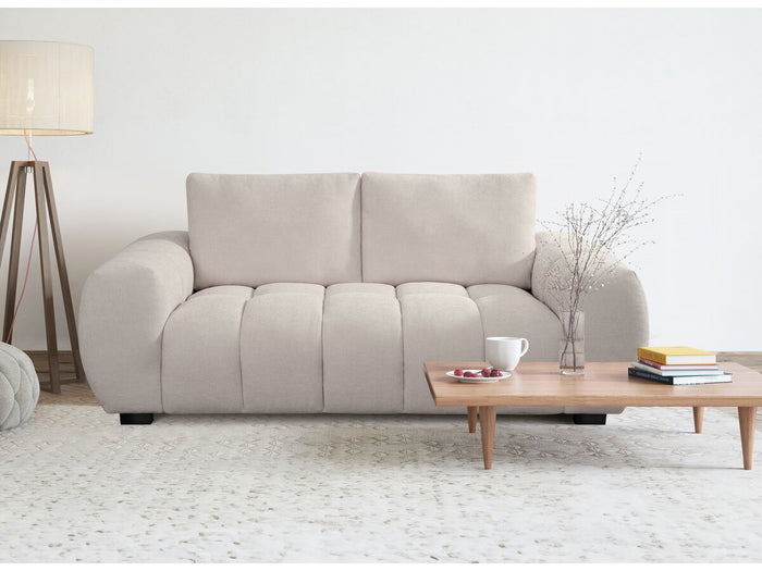 Divano in tessuto ciniglia "Cambon" - 3 posti - Beige