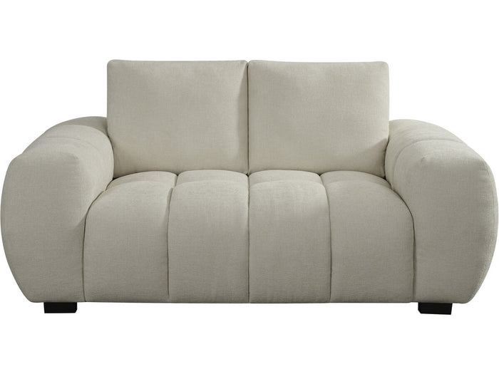 Divano in tessuto ciniglia "Cambon" - 2 posti - Beige