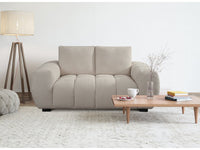 Divano in tessuto ciniglia "Cambon" - 2 posti - Beige