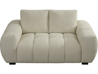 Divano in tessuto ciniglia "Cambon" - 2 posti - Beige