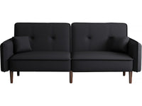 Divano dritto trasformabile "Caspian" - Nero
