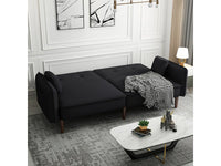 Divano dritto trasformabile "Caspian" - Nero