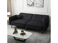 Divano dritto trasformabile "Caspian" - Nero