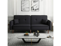 Divano dritto trasformabile "Caspian" - Nero