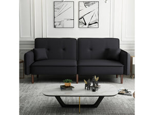 Divano dritto trasformabile "Caspian" - Nero