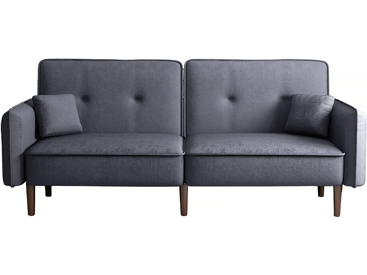 Divano trasformabile dritto click clac "Caspian" - Grigio