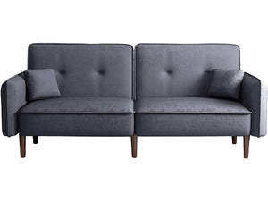 Divano trasformabile dritto click clac "Caspian" - Grigio