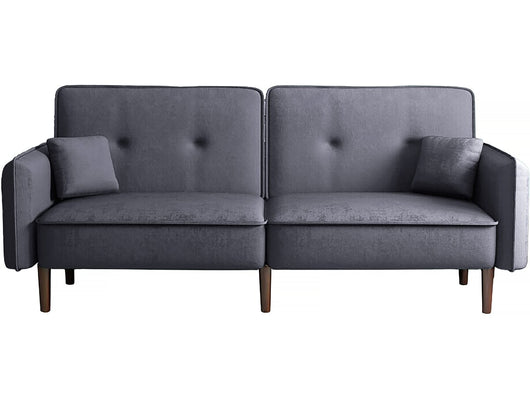 Divano trasformabile dritto click clac "Caspian" - Grigio