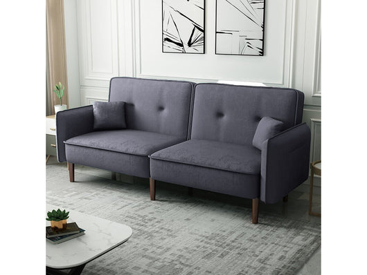 Divano trasformabile dritto click clac "Caspian" - Grigio