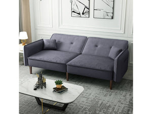 Divano trasformabile dritto click clac "Caspian" - Grigio