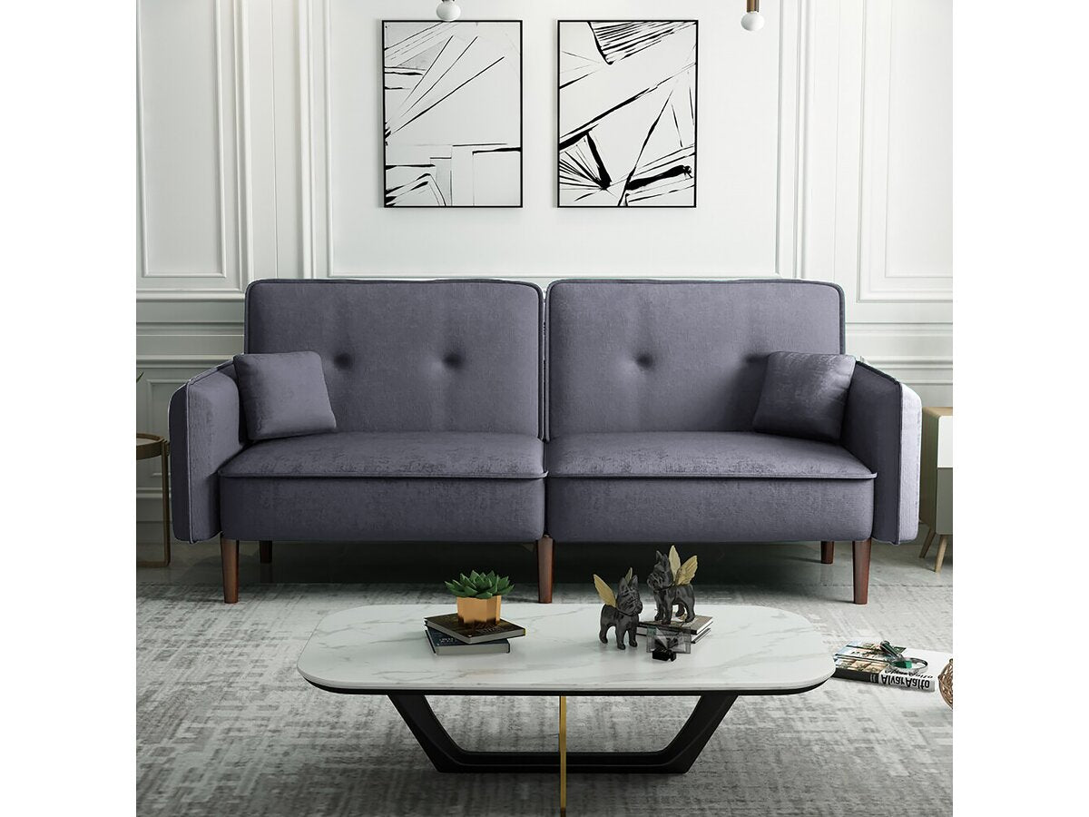 Divano trasformabile dritto click clac "Caspian" - Grigio