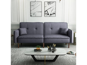 Divano trasformabile dritto click clac "Caspian" - Grigio