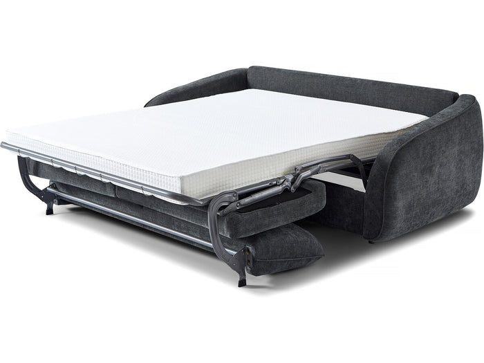 Divano trasformabile express "Laurie" in tessuto testurizzato - letto 140 cm - 3 posti - Grigio