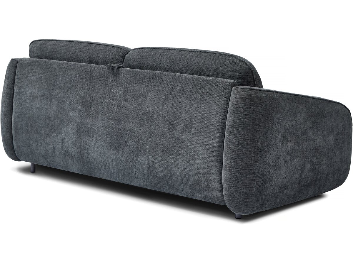 Divano trasformabile express "Laurie" in tessuto testurizzato - letto 140 cm - 3 posti - Grigio