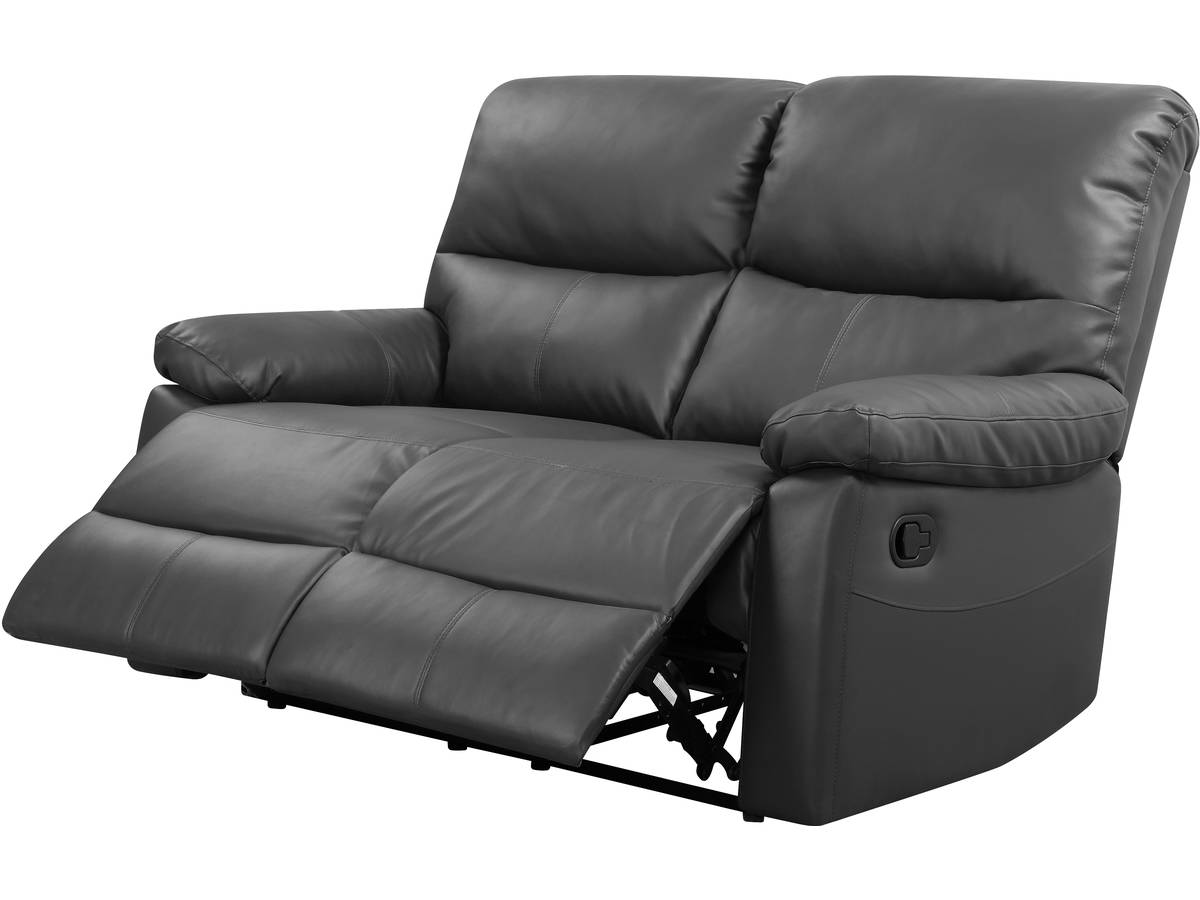 Divano relax "Lincoln" - 147 x 89 x 103 cm - 2 posti - Grigio