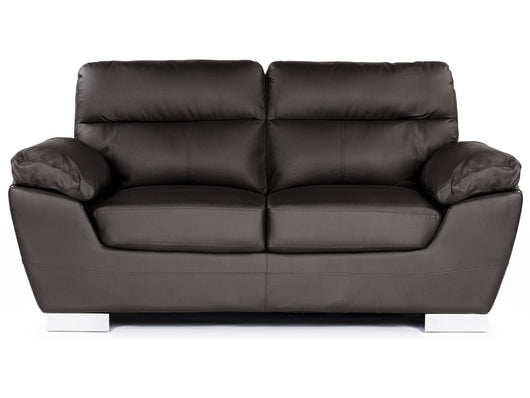 Divano in pelle rigenerata / PVC "DALLAS" - 2 posti - Cioccolato