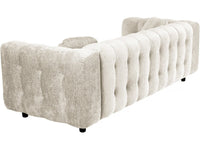 Divano dritto "Vendome" in tessuto ciniglia - 3 posti - Beige