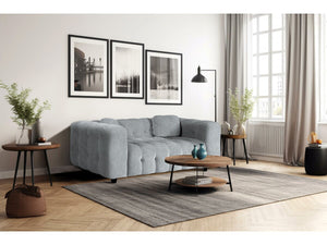 Divano dritto in tessuto ciniglia "Vendome" - 2 posti - Grigio