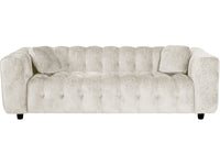 Divano dritto "Vendome" in tessuto ciniglia - 3 posti - Beige