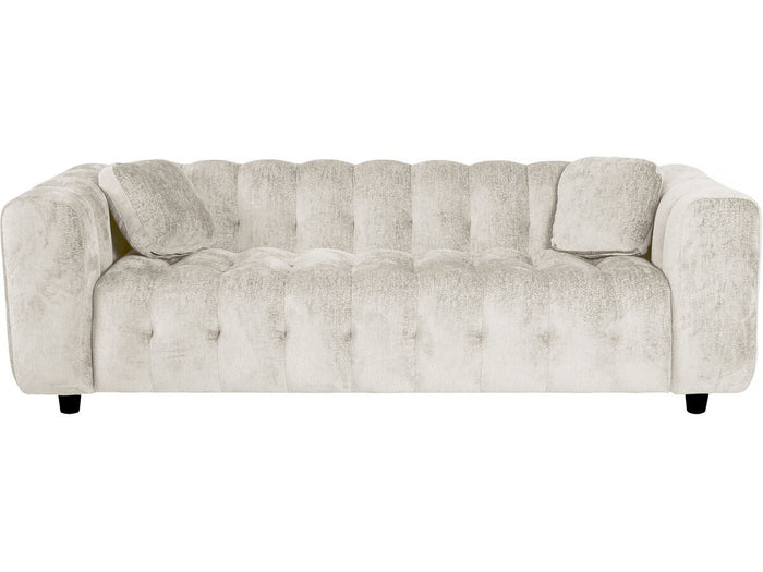 Divano dritto "Vendome" in tessuto ciniglia - 3 posti - Beige