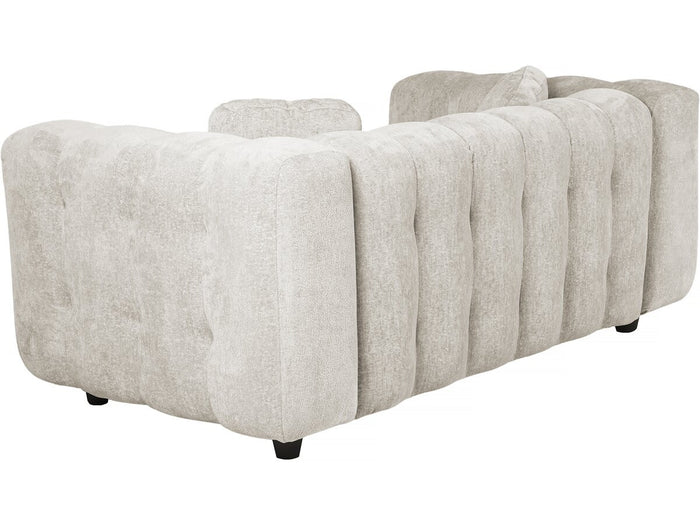 Divano dritto "Vendome" in tessuto di ciniglia - 2 posti - Beige