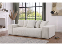 Divano fisso a 3 posti "Rivoli" in velluto a coste - Beige